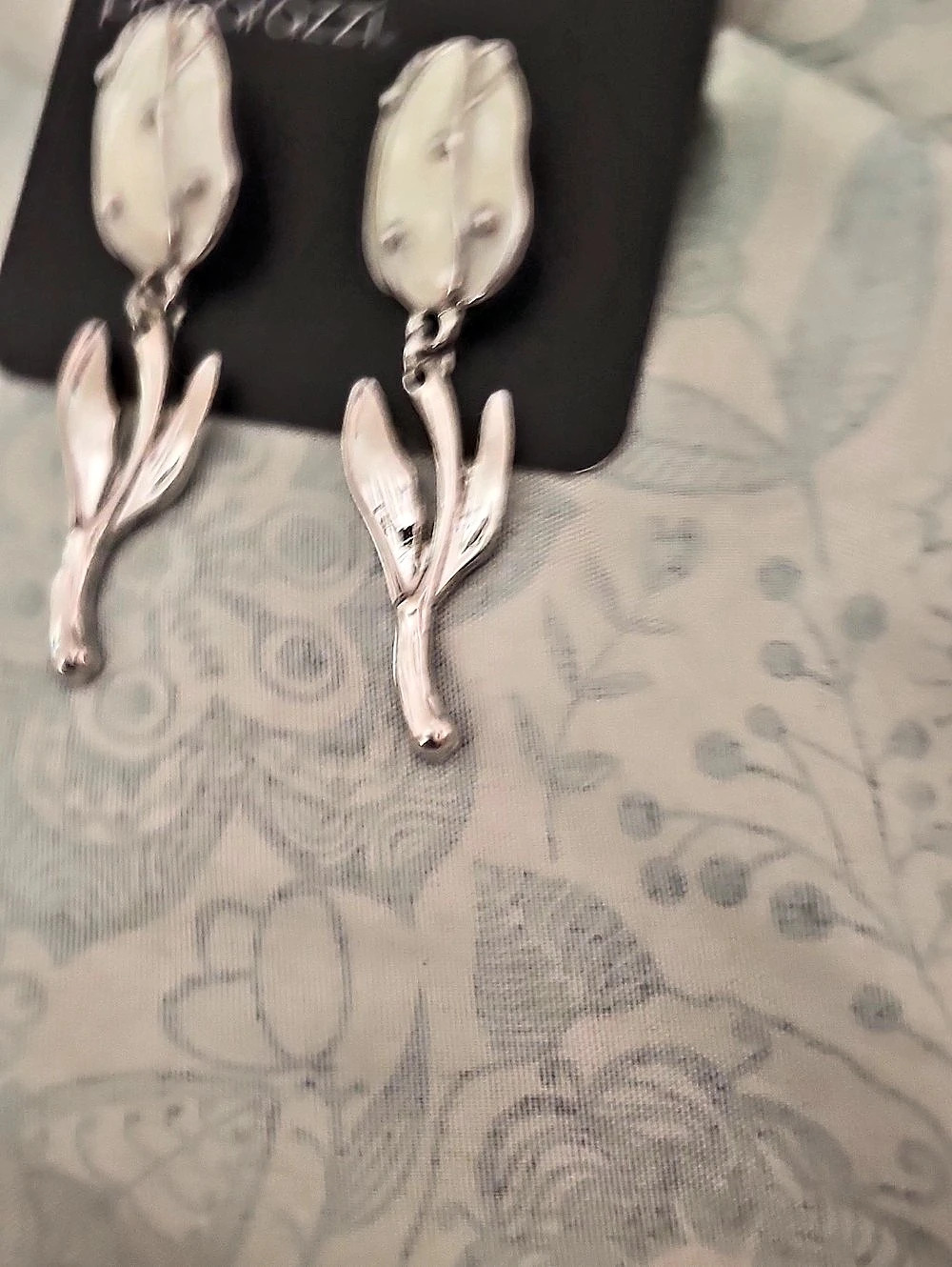 PaparaZZi Accessories Silver-Tone Drop Earrings NWT
